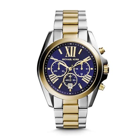 michael kors mini bradshaw two tone watch|Michael Kors bradshaw chronograph watch.